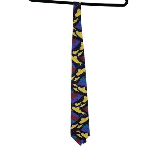 Vintage 90's The Beatles Neck Tie Yellow Submarine Silk Unisex Whimsical 1991 - Picture 1 of 7